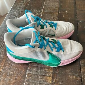 Nike Green and Pink Zoom Freak 5